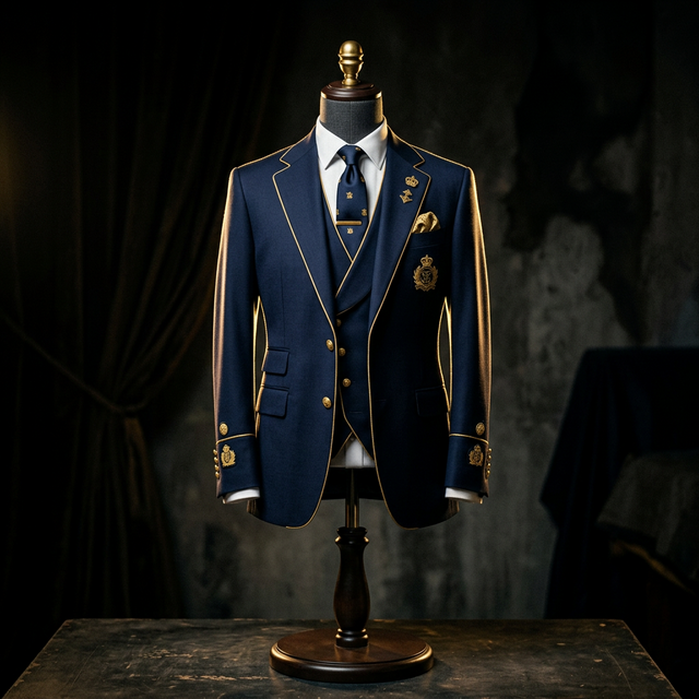 Navy Blue Bespoke Suit